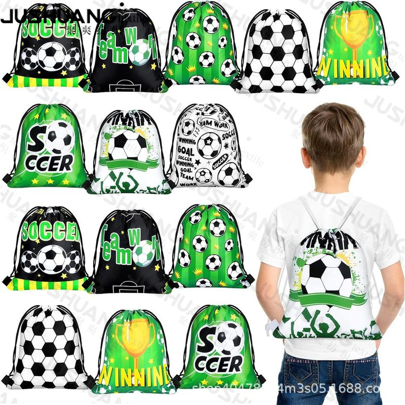足球世界杯十二双肩抽绳背包袋子便携收纳袋涤纶手提抽绳袋束口袋