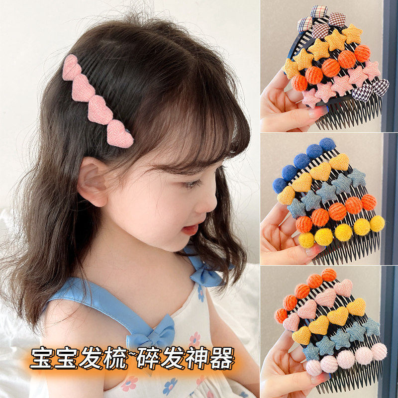 Horquilla de las mujeres Cabeza trasera roto pelo artefacto lindo Bangs pelo peine insertar peine moda pelo roto acabado horquilla updo pelo tocado