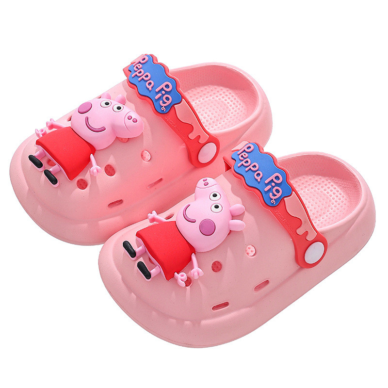 Piggy Page zapatillas de verano para niñas antideslizantes de mierda sensación de bolso transpirable para bebés pequeños zapatos de agujero de playa