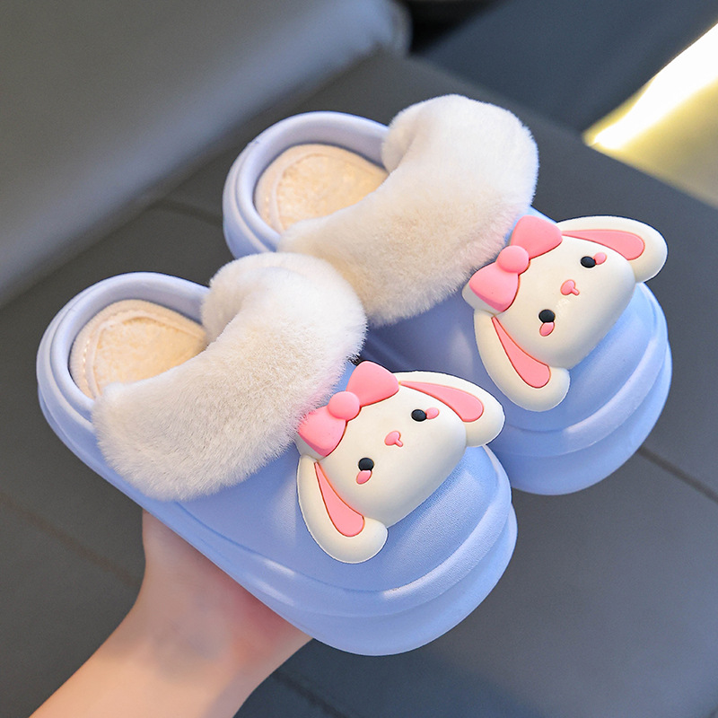 Zapatillas de algodón para niños invierno niñas lindas cálidas con cubierta de algodón impermeable para niños pequeños y medianos zapatillas de algodón