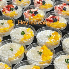 ココナッツゼリーパックボックス、氷豆腐ボウル、ココナッツミルクゼリーボウル、使い捨て業務用タロイモ氷白ゼリーボウル、蓋付きシルクフラワー