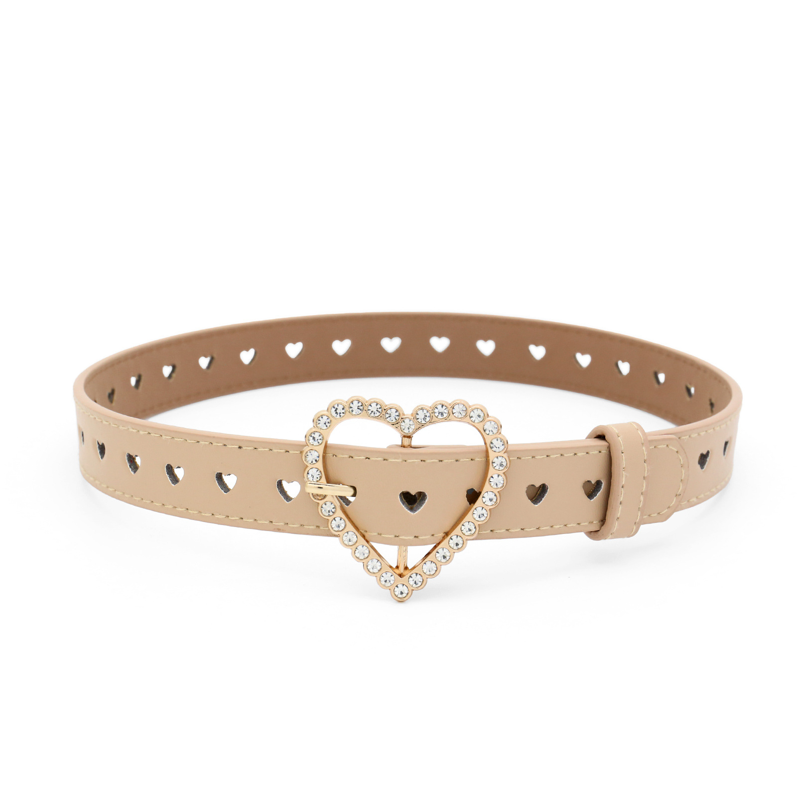 Pantalones vaqueros punk de la muchacha de la Navidad del estudiante de la correa del punk de los niños del Amazonas con el cinturón hueco en forma de corazón femenino del amor