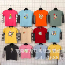 加厚儿童长袖打底衫 赶集庙会农村摆地摊热卖货源 秋冬衣服批发