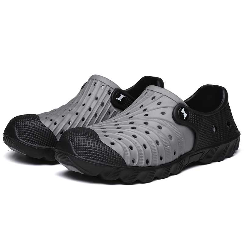 Sandalias Baotou transfronterizas nuevos zapatos casuales al aire libre ligeros y transpirables de verano para hombres, zapatos de playa, zapatos huecos, hombres