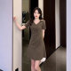 Small Women's Slimming Polo Waist Elegant Collar New Casual dress Summer 2025a Skirt