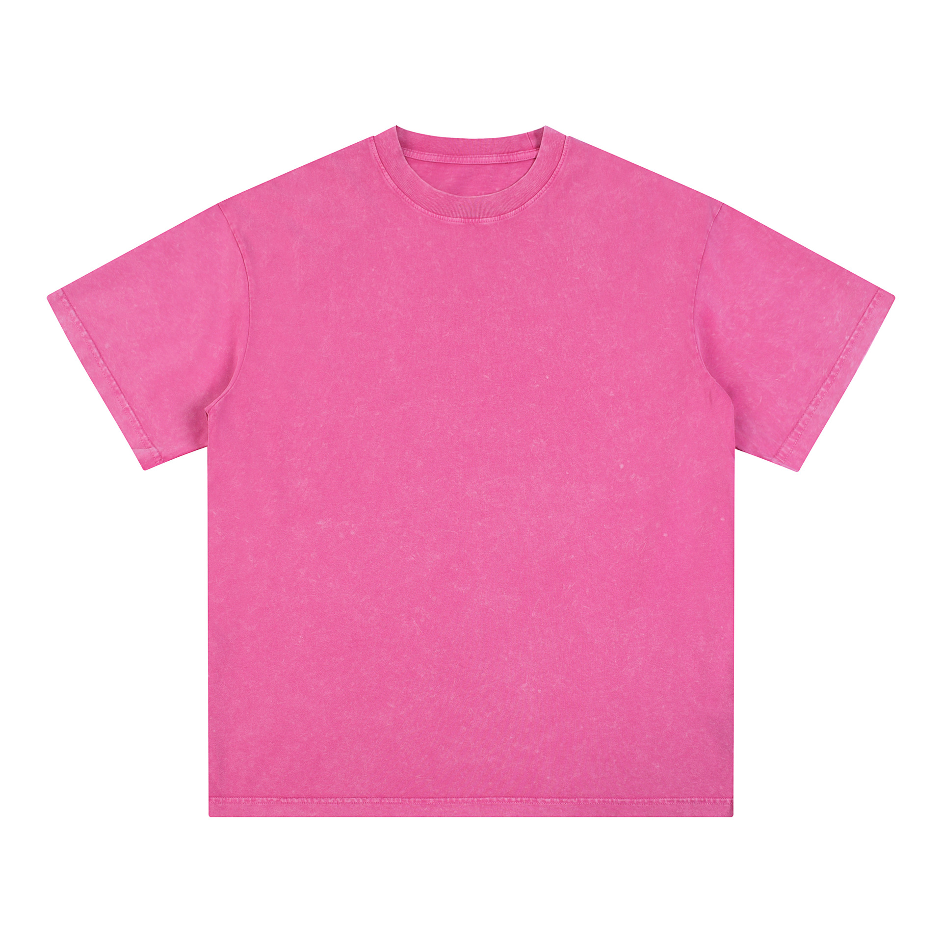 Transfronterizo europeo y americano pesado copo de nieve frito algodón retro lavado y viejo OVERSIZE camiseta de manga corta personalizada de marca de moda de bricolaje