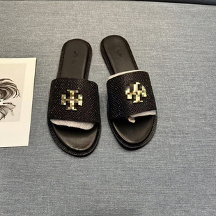 �W���羳���ٿ۝M�ƽ����ЬŮ��a�⴩TB Flat Slippers Women