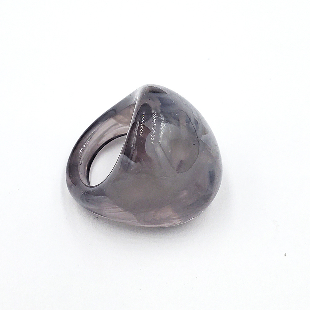 Fashion Transparent Acrylic Oval Ring