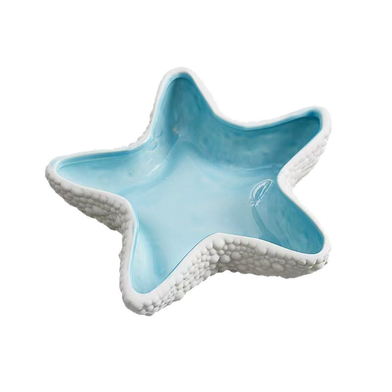 Joyería transfronteriza bandeja de joyería estrella de mar caracoles de cerámica joyería para niñas muestra bandeja para el hogar