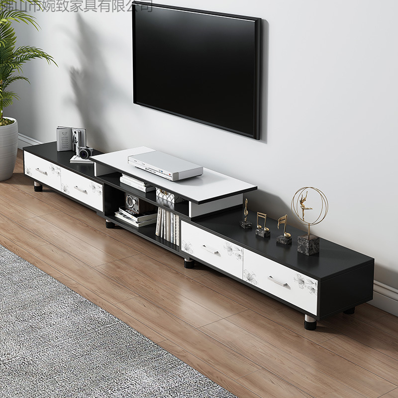 Tv Cabinet Retractable Nordic Simple Modern Small Apartment Living Room Coffee Table Cabinet Sofa Small Tv Cabinet Home