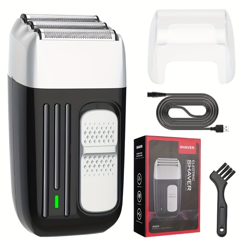 Three-Blade Reciprocating Electric Shaver for Bald Heads, Barber Shop Tool for Whitening Hair, Oil Head Whitening Razor