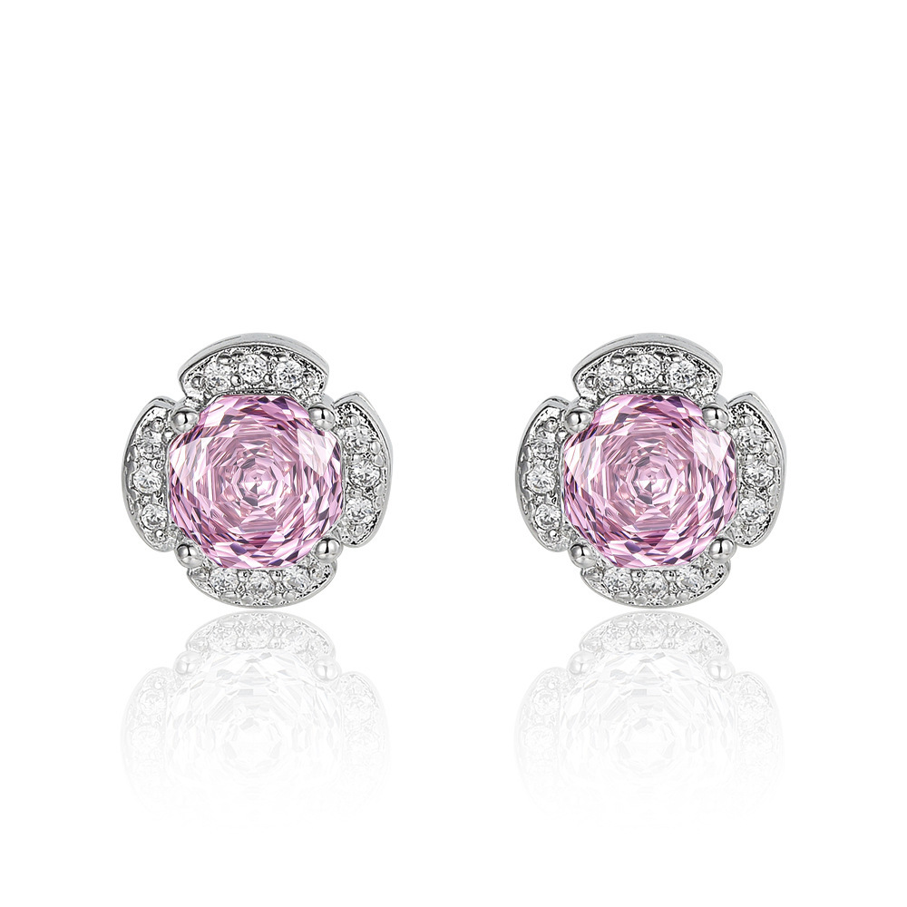Amazon nuevo Seiko Rose Chepa Paracha collar de zircon pendientes anillo de tres piezas al por mayor