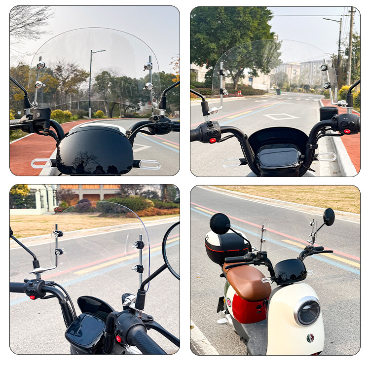 Suitable for Electric Motorcycle Windshield Transparent Windshield Electric Vehicle Front Windshield Battery Vehicle Windshield