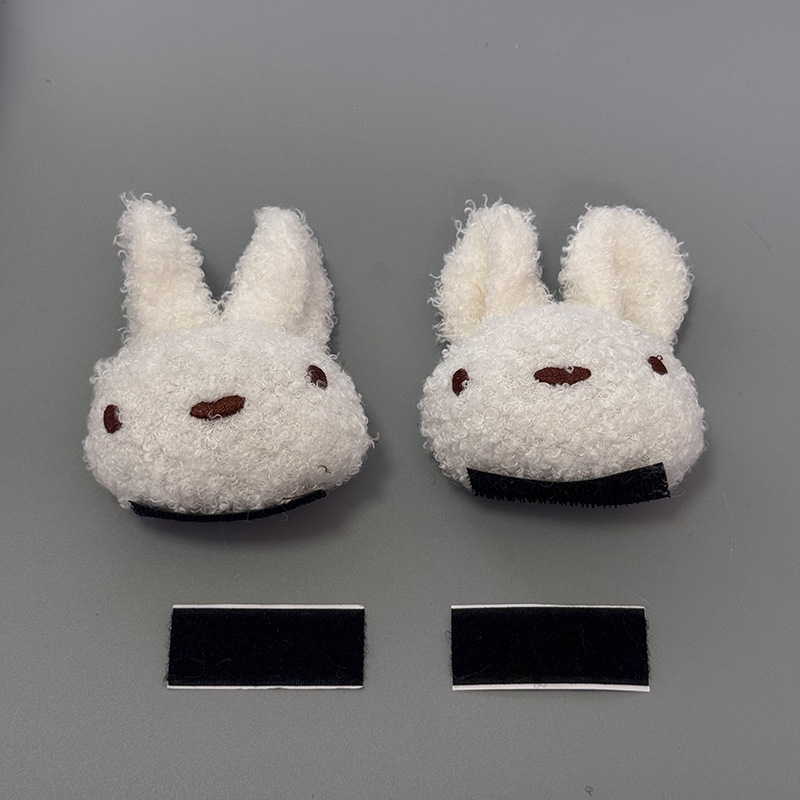Motuoche Helmet Decoration Bear Doll, Rabbit Ears, Motorcycle Helmet (Auto Parts and Accessories) - dumb-rabbit-2pcs-white