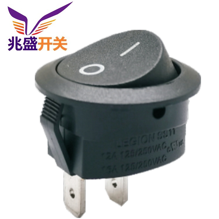 照明圆形按钮开关 台灯翘板开关ONOFF  大电流开关一开一关 0 -