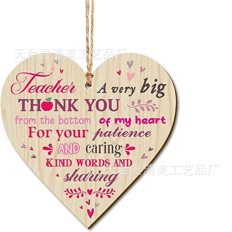 100mm love madera pieza colgante 1 paquete