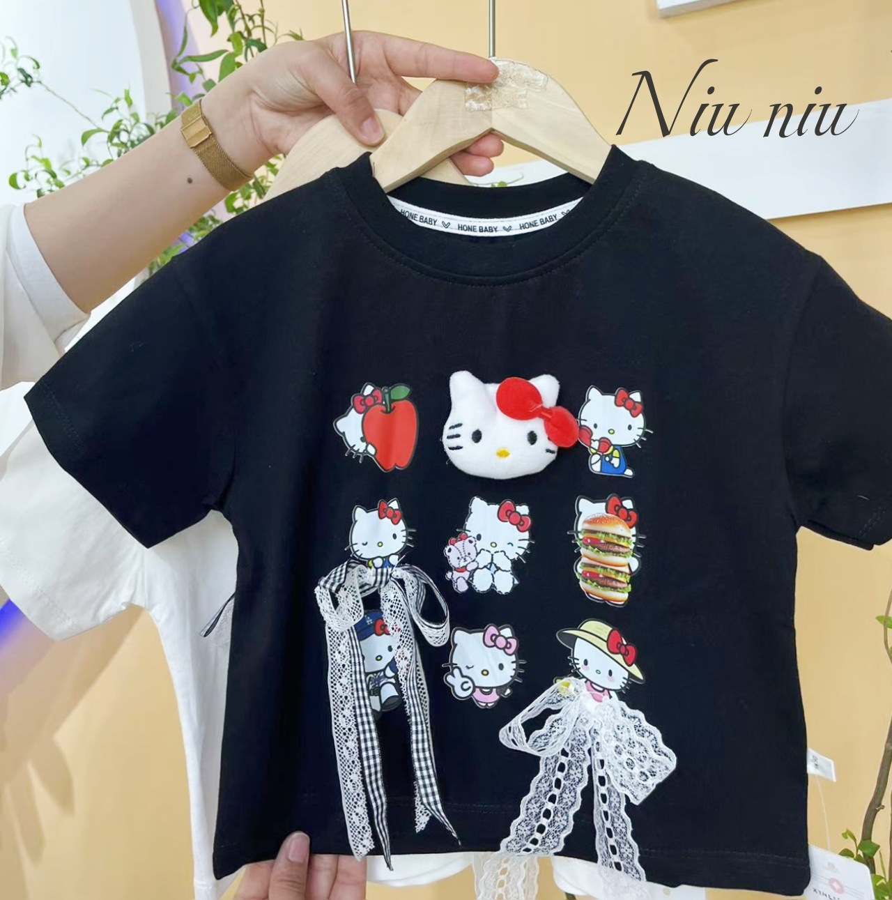 고양이 보우 탑 블랙