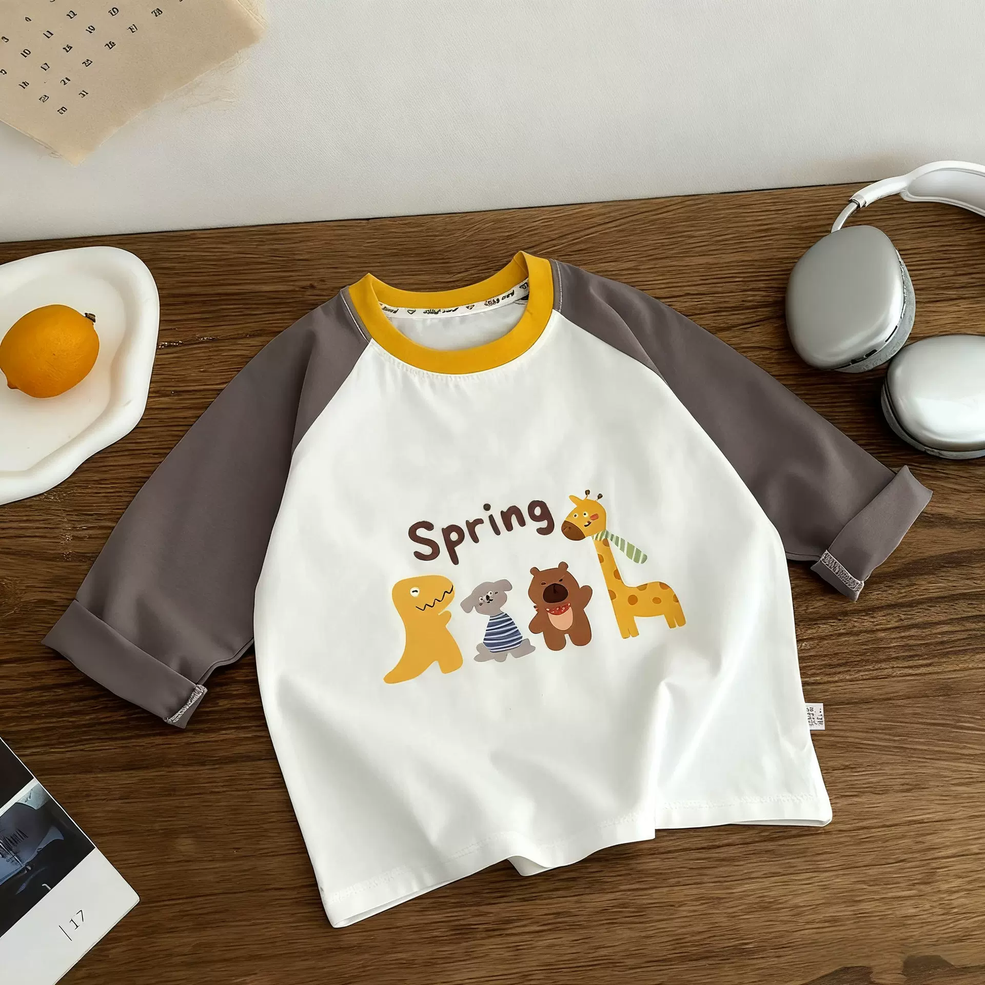 【定制】新款儿童t恤纯棉棉男童上衣长袖单件女宝a类纯棉衣服卡通