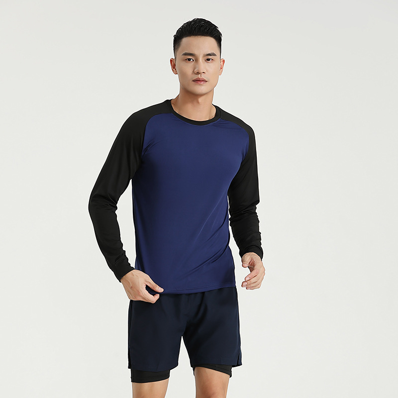 Camiseta deportiva para hombres primavera y otoño invierno relajado baloncesto entrenamiento de fitness ropa de secado rápido al aire libre chaqueta de carrera