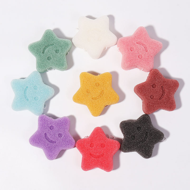 Lyophilized Star Shell Konjac Face Wash for Pandas and Rabbits, Konjac Deep Cleansing Cheese Face Wash