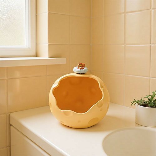 Jerry Mouse Cheese Entryway Key Holder Creative Cute Storage Home Desktop Goodies Hamster Toilet Ornament