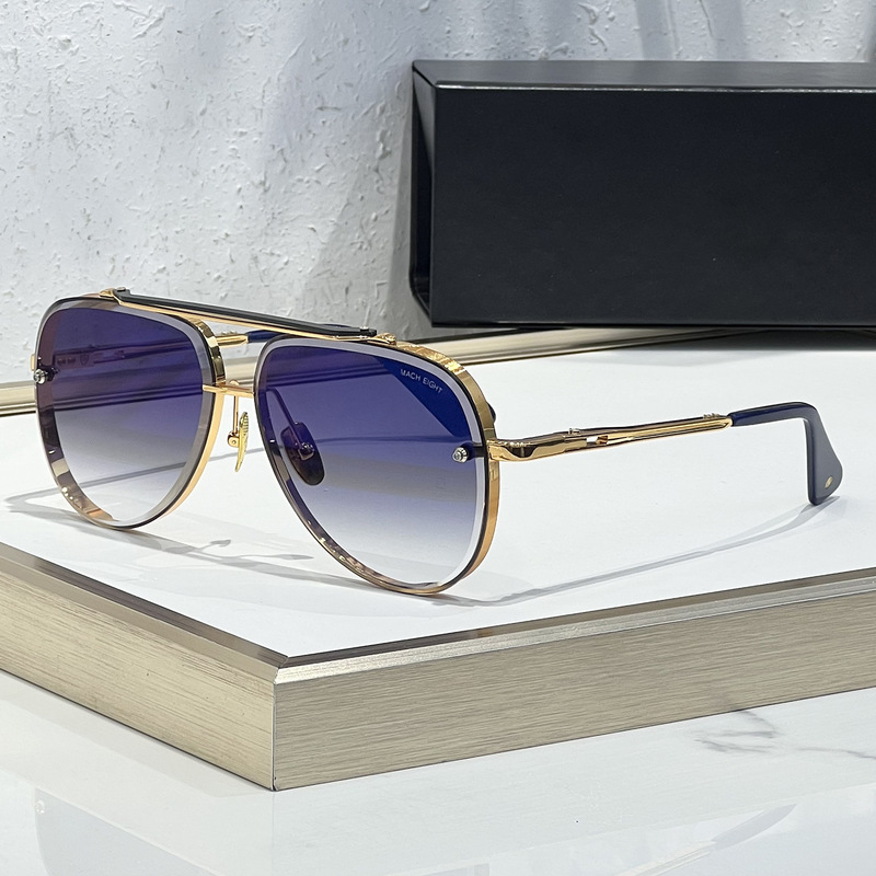 Eight European and American Cross-Border Luxury Metal Top Fashion Dt Classic Aviator Frame Vacation Party Unisex Sunglasses