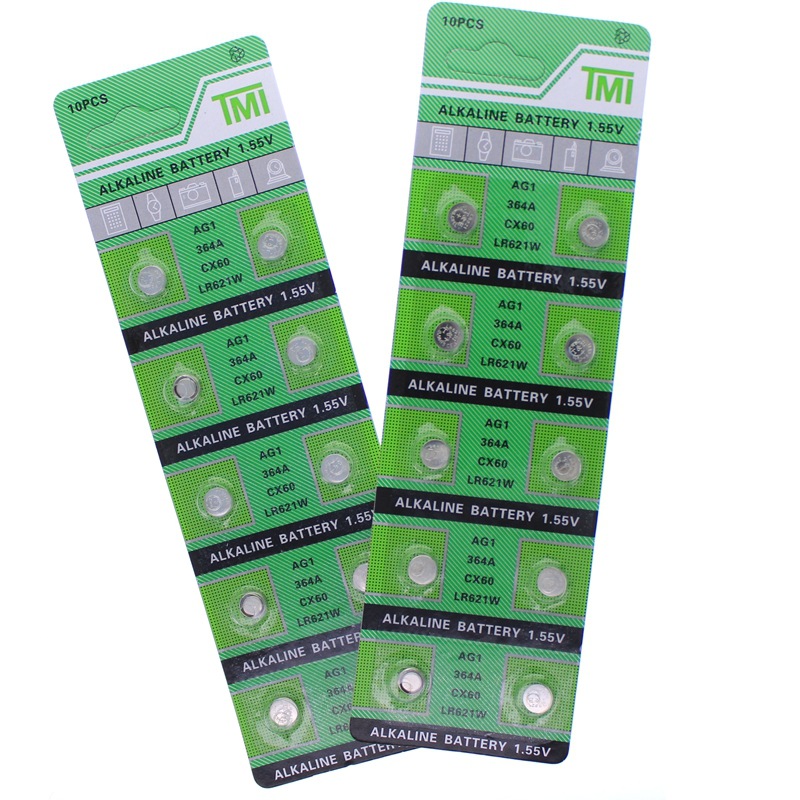 AG1/LR621/SR621SW/364/LR60/164通用纽扣电池电子手表遥控器电池