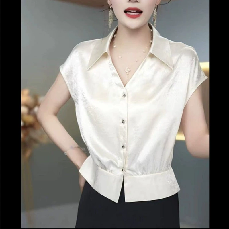 Дропшиппинг 2025: новые летние рубашки с коротким рукавом для женщин среднего возраста, стильные кардиганы, элегантные топы, которые омолаживают.