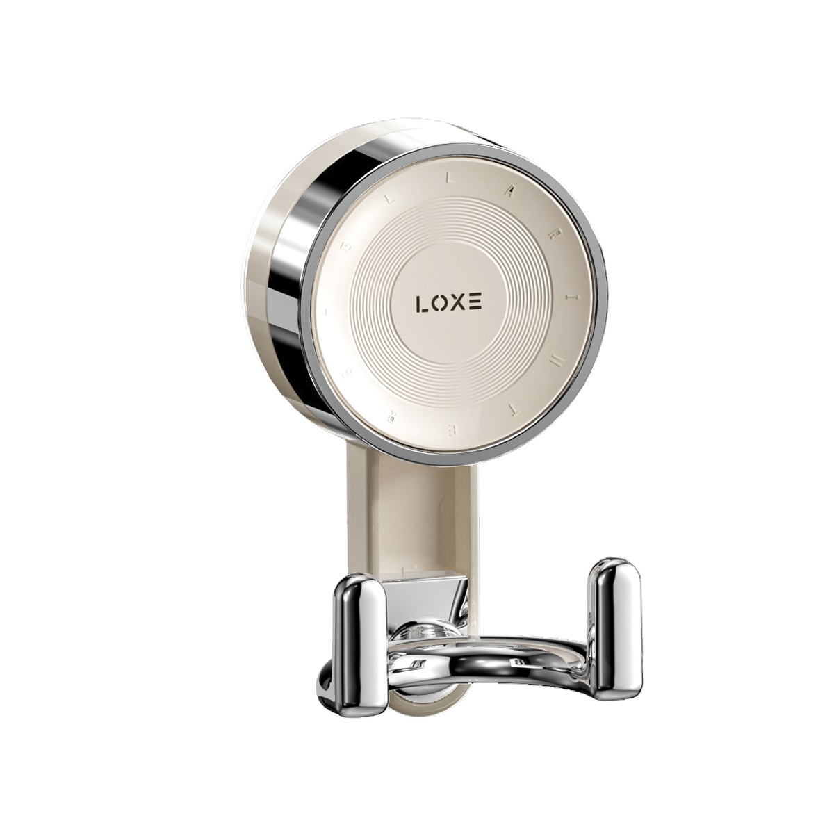 Gancho de ventosa giratorio Gancho adhesivo sin perforación de vacío fuerte para baño sin costuras Gancho de doble cabezal móvil para baño