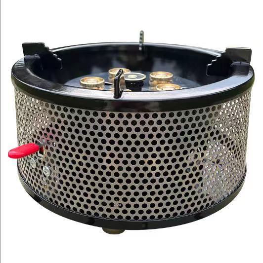 Estufa de seis estrellas al aire libre para acampar, portátil, ahorro de energía, a prueba de viento, tipo de tarjeta de alta potencia, gas de alta montaña, estufa de gas