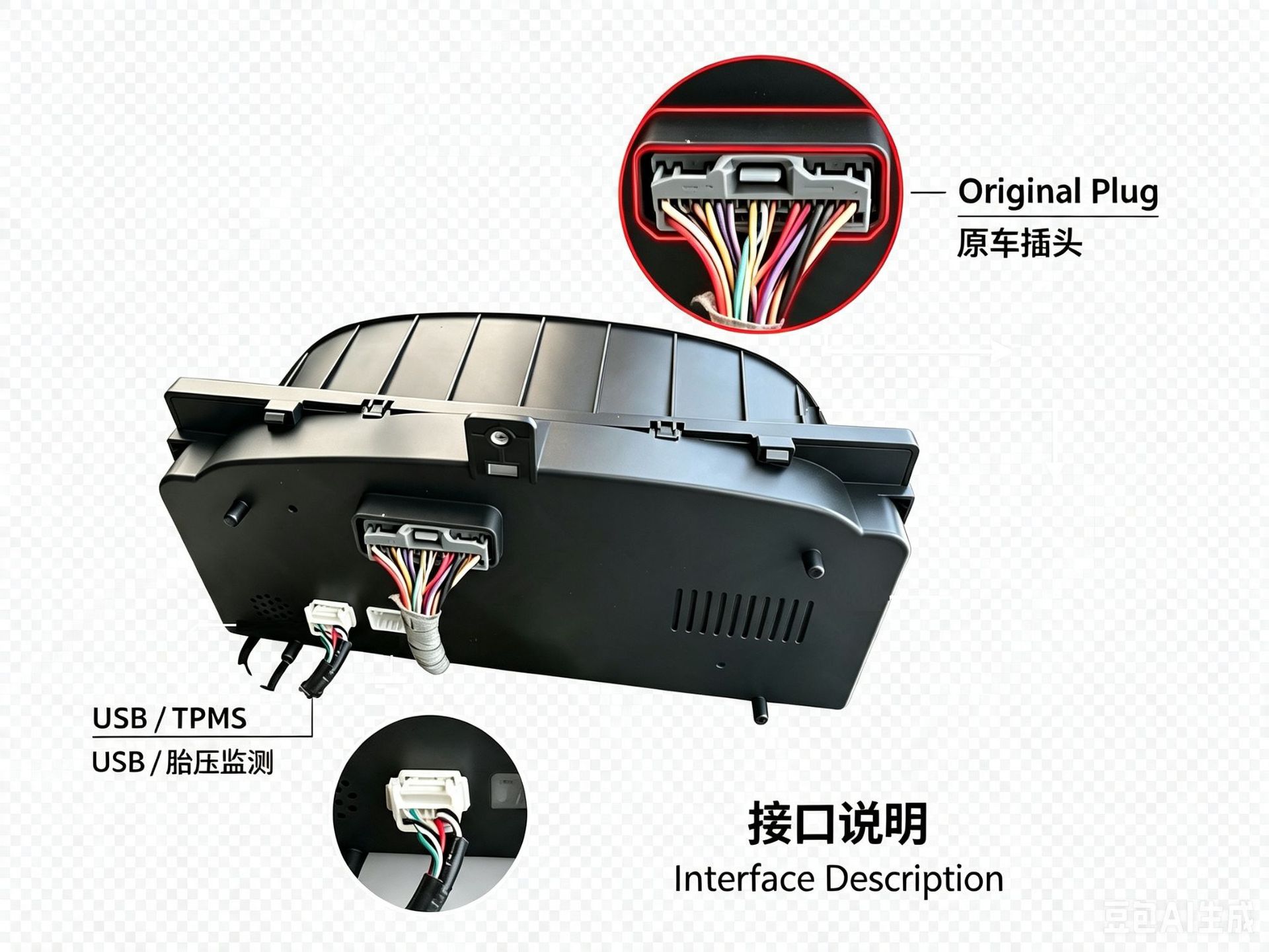 Compatible with Honda 8th generation Civic 2006-2012, full LCD instrument panel non-destructive plug-and-play modification and upgrade