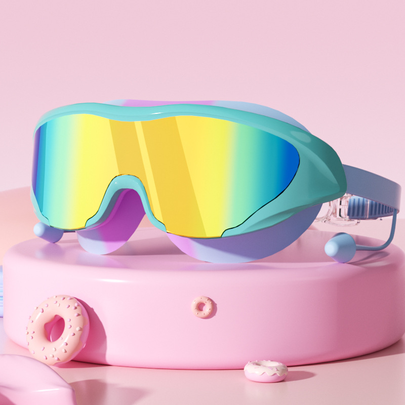 Set de Gafas y Gorro de Natación para Niños de PC Anti-empañante e Impermeable