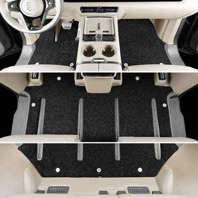 Modelə uyğun ayaqaltı – V9 Floor Mats 360 Airline - two-row-four-track-flush-version-shaohua-apricot-black-blanket