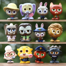 跨境新品动物城市可爱兔子狐狸闪电玩偶模型摆件动漫周边装饰盲盒