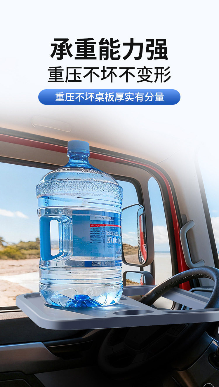 Truck Steering Wheel Table, Dining Table, Car Accessories, Car-Mounted Small Table for Driving, Driver's Eating Table