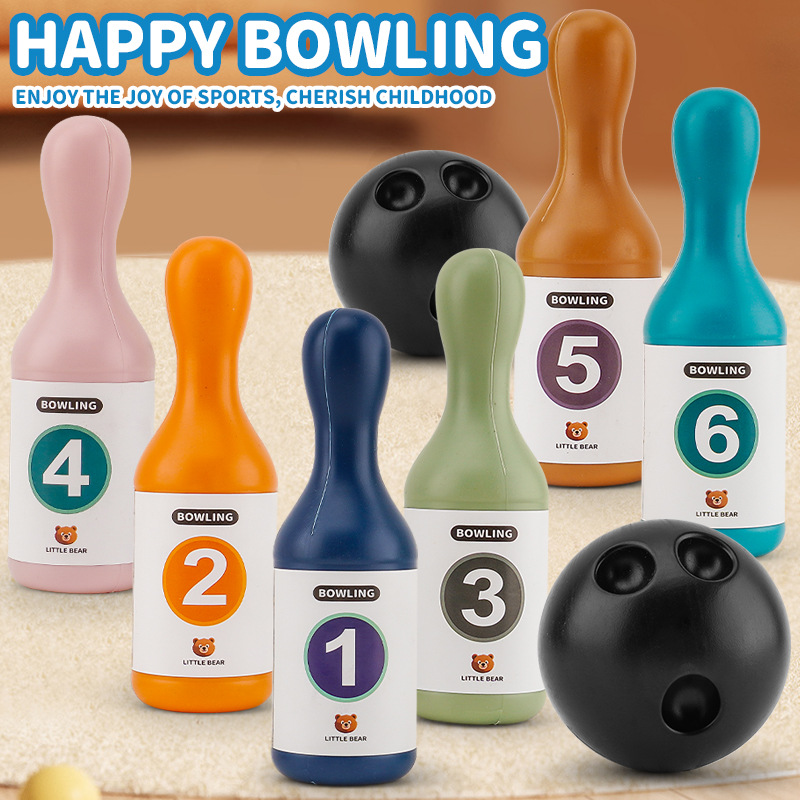 Cross-Border Interactive Fitness Children's Kindergarten Boy Digital Bowling Set Parent-Child Sports Literacy Gift Toy