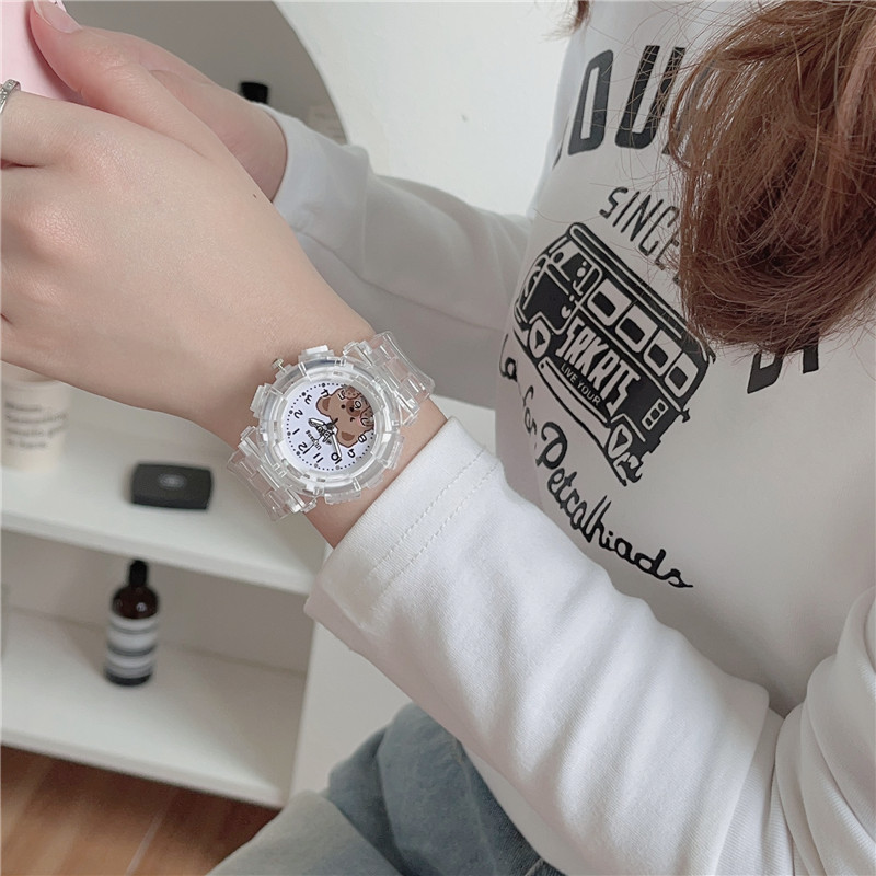 Children's Quartz Watch With Cartoon Bear Design For Students_voghion.com