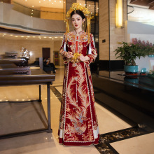 重工新娘秀禾服结婚礼服嫁衣2025新款奢华中式龙凤褂婚服修身显瘦