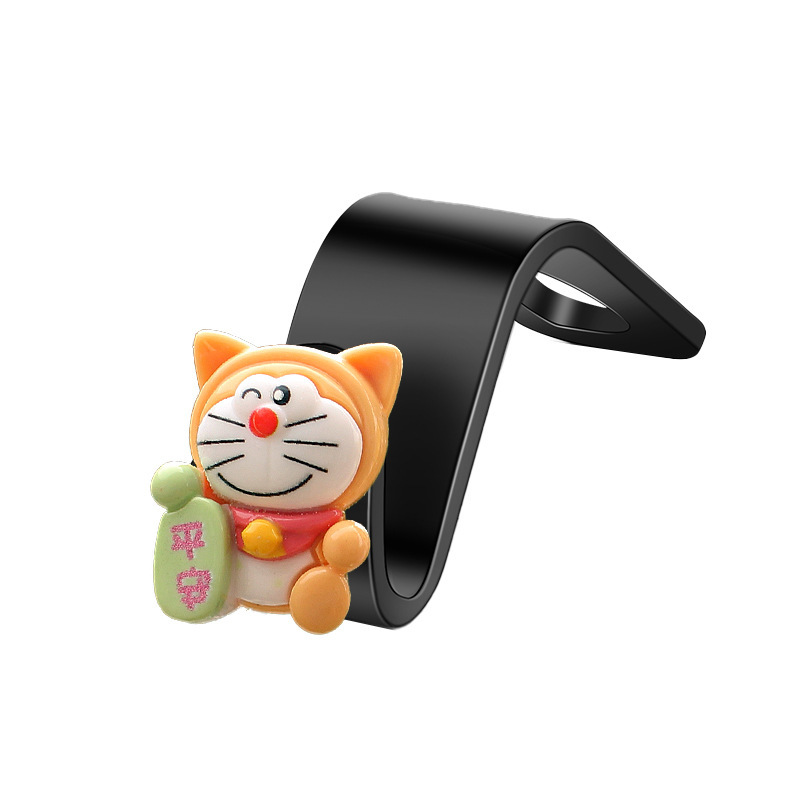 Gancho de coche de dibujos animados jingle cat coche respaldo de silla multifunción gancho de almacenamiento decoración creativa gancho de coche bricolaje