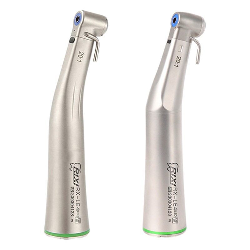 Ruiqi pieza de mano dental 20:1 desaceleración LED de plantación de luz NSK máquina dobladora de baja velocidad tipo empuje canal interno pieza de mano de baja velocidad