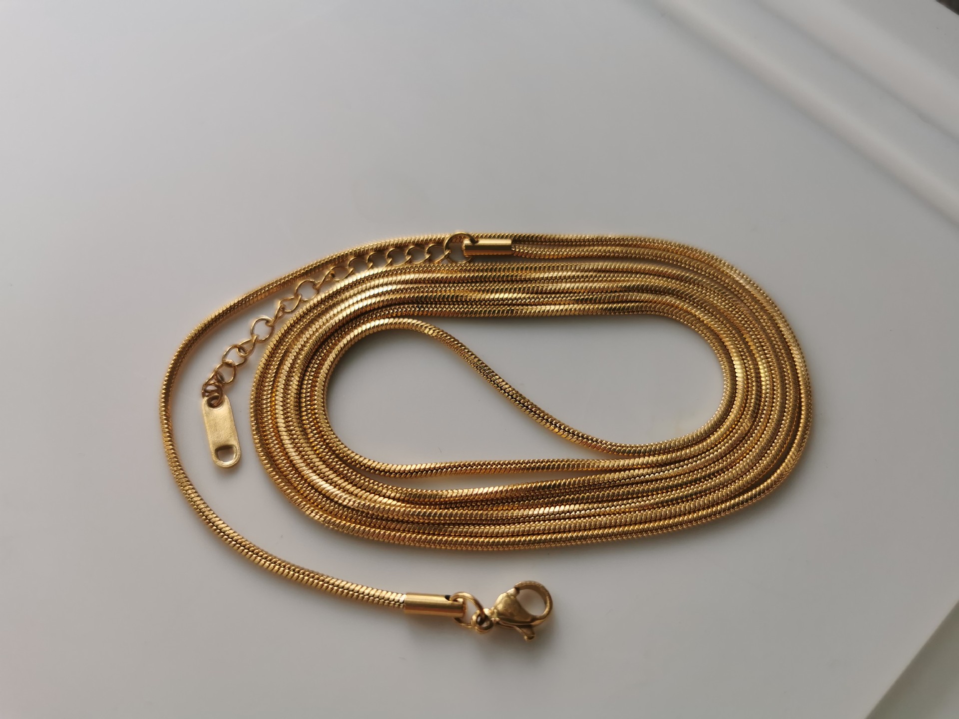 1 Piece Quantity Holiday Occasion Titanium Steel Material Simple Style U Shape Titanium Steel Necklace 1 Piece