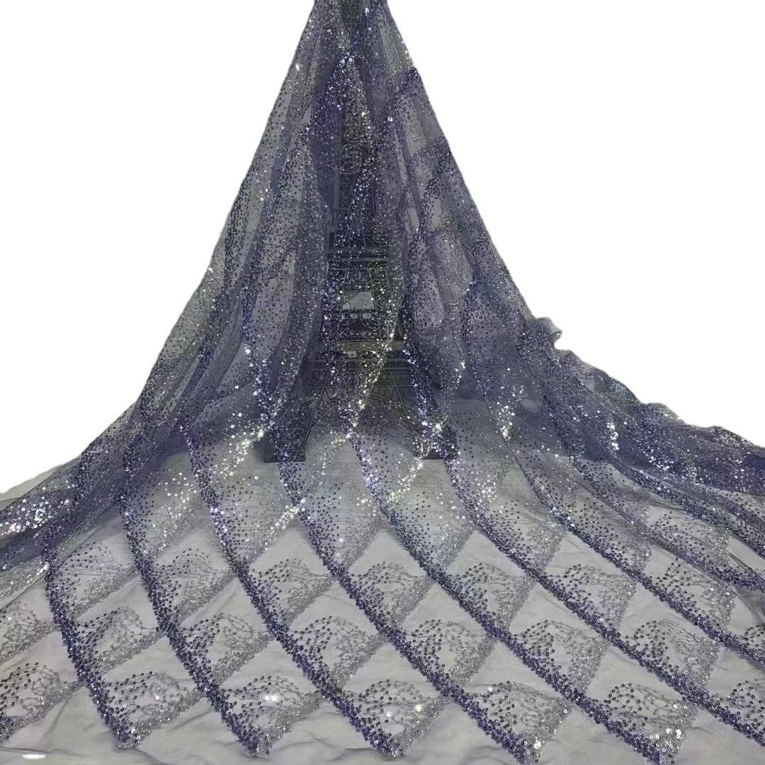 Diamante geométrico tubo del grano lentejuelas tela de malla vestido boda partido etapa ropa Encaje jx2525 image 6