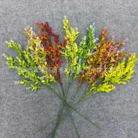 森林系仿真绿植秋苓草绿色系婚礼堂吊顶装饰 极简风插花 户外路引