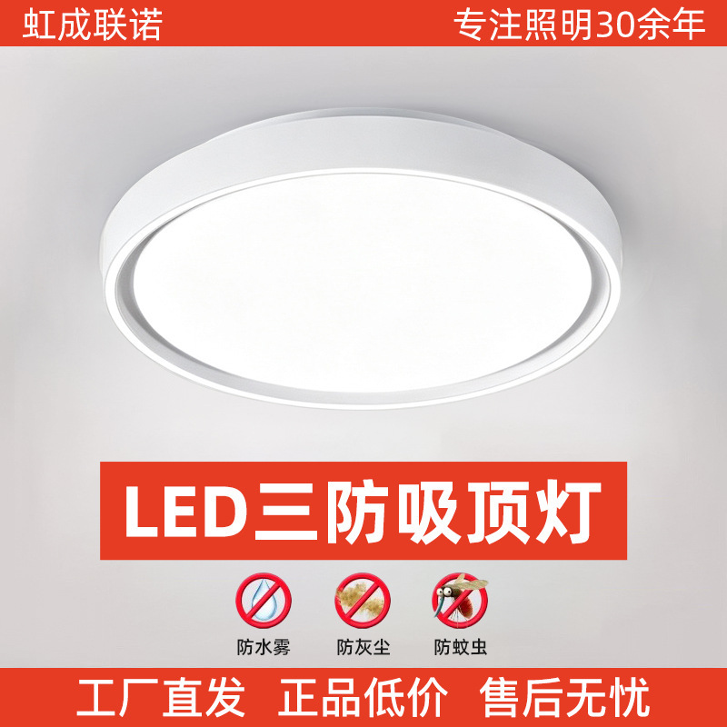 Modern minimalist high-brightness energy-saving household LED tri-proof ceiling light, round hallway light, Zhongshan lighting fixture for living room