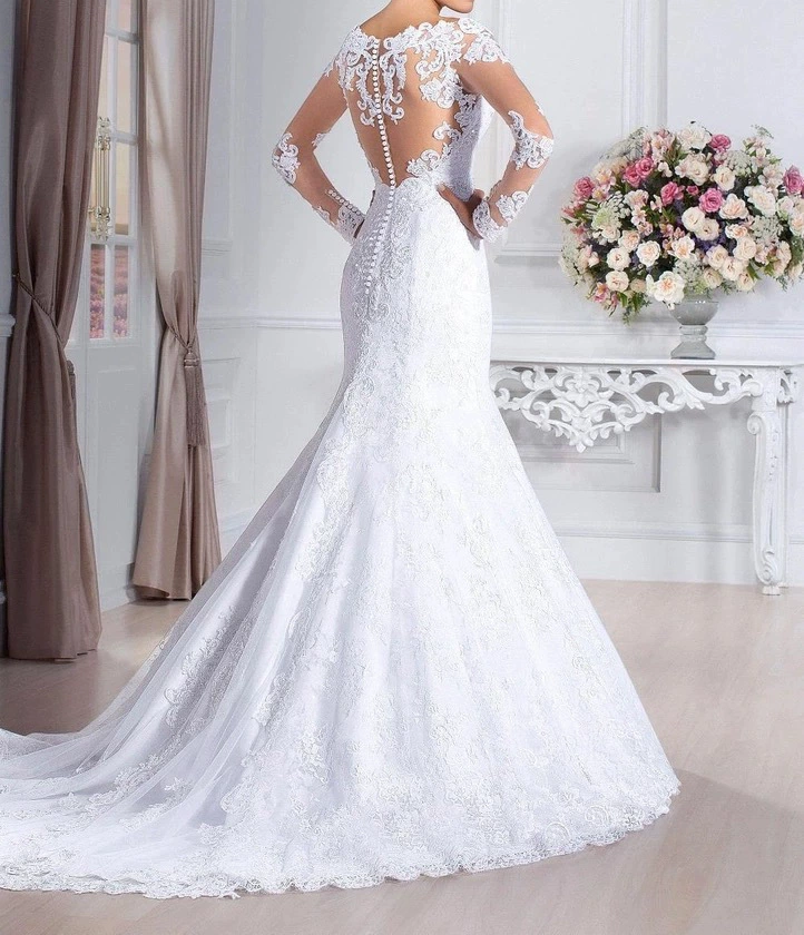 Свадебное платье, крой "рыбий хвост", Aliexpress, для подростков, приталенное