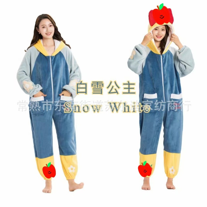 パンダ漫画パジャマコーラルベルベット 2025 新しい暖かいホーム服かわいいスーツは混合バッチで屋外で着用できます|undefined
