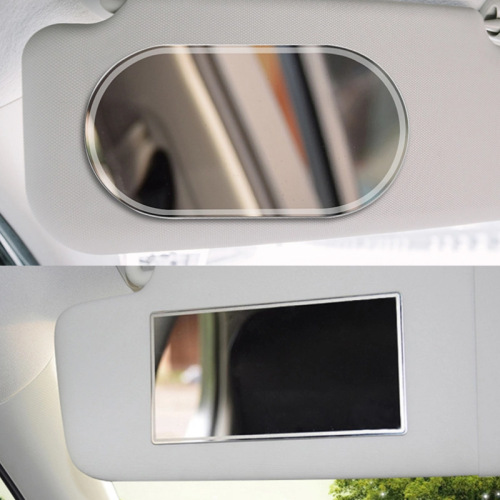 Car sun visor stainless steel cosmetic mirror high-definition mirror adhesive interior rearview mirror shatterproof high-definition size