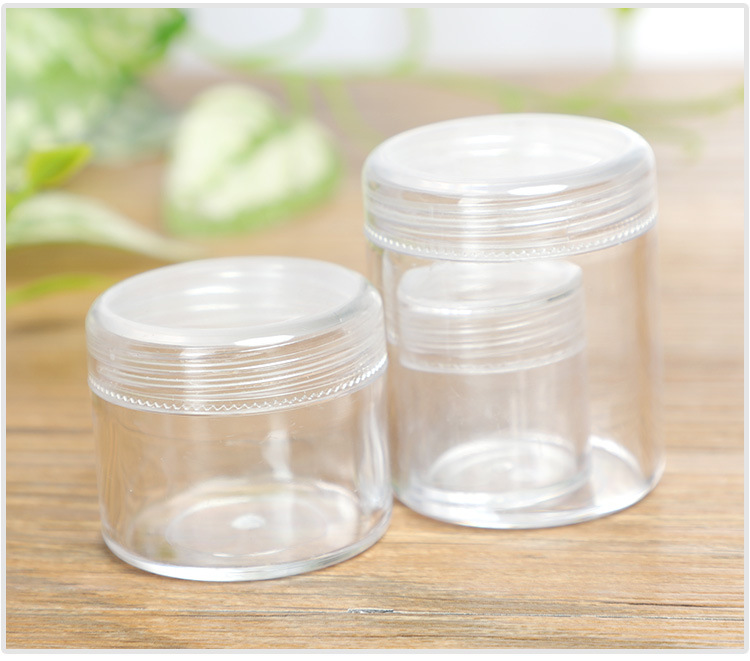 Mini Jewelry Capsule Pill Storage Box Round Box Threaded With Lid Sealed Transparent Plastic Packaging Box Wholesale display picture 3