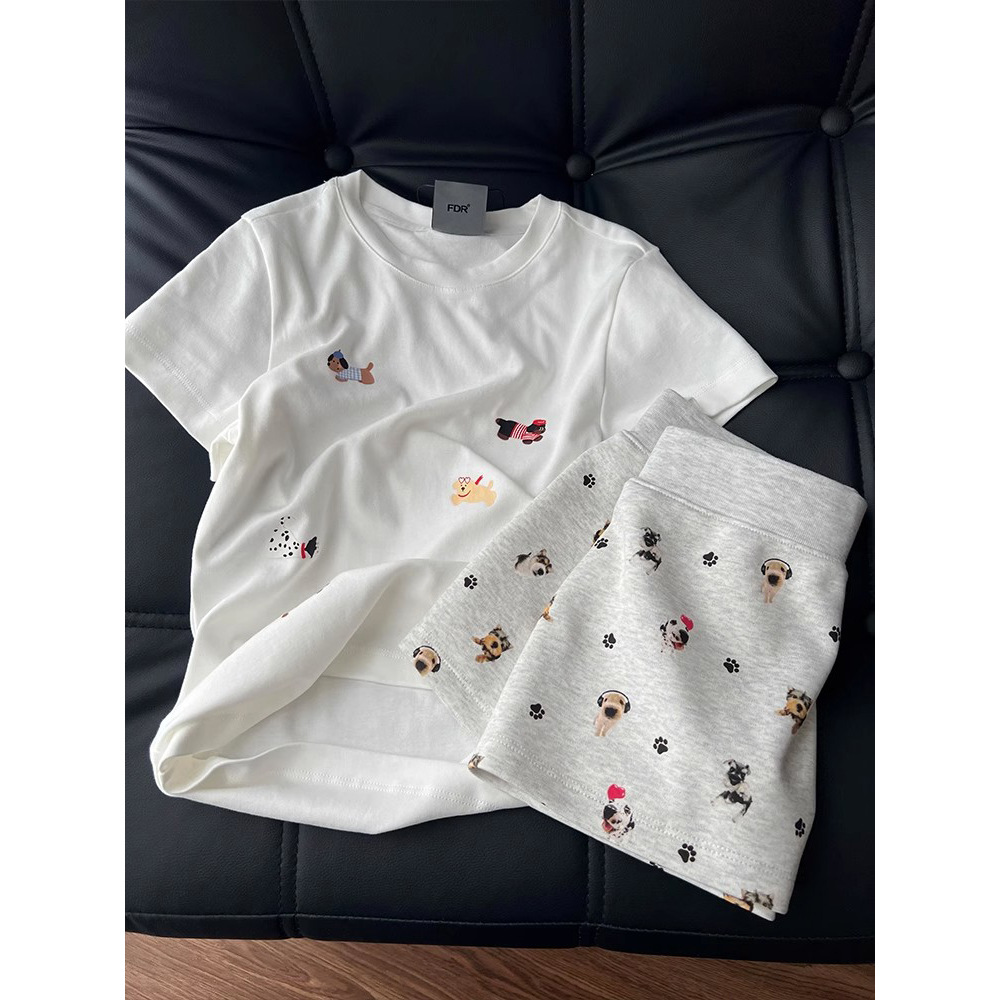 Women's Summer Pajama Set Thin Short Sleeve High End Home Wear Casual Outfit Ins Style Cross Border Wholesale Polyester Lingerie_voghion.com