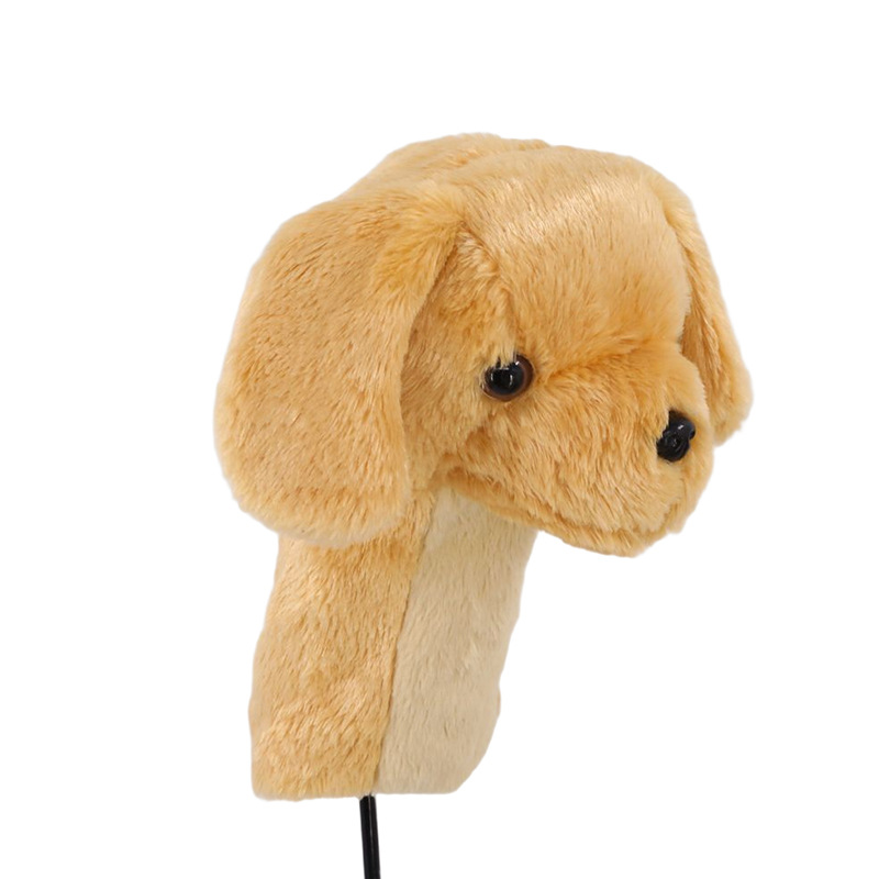 Los fabricantes suministran en stock cabeza de perro felpa animal cubierta del club suministros de golf cubierta del Club de madera